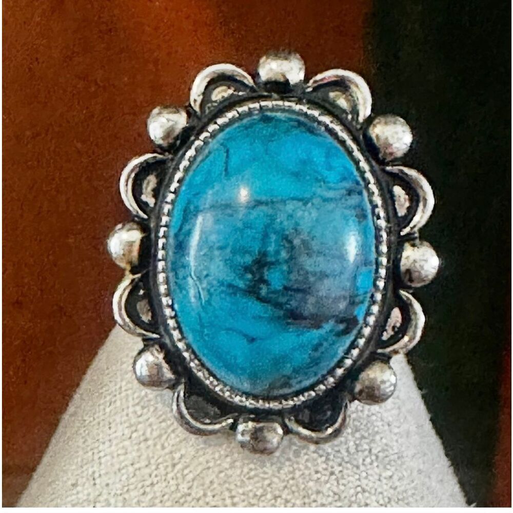 Joseph Esposito  Sterling Silver Turquoise Ring Vintage